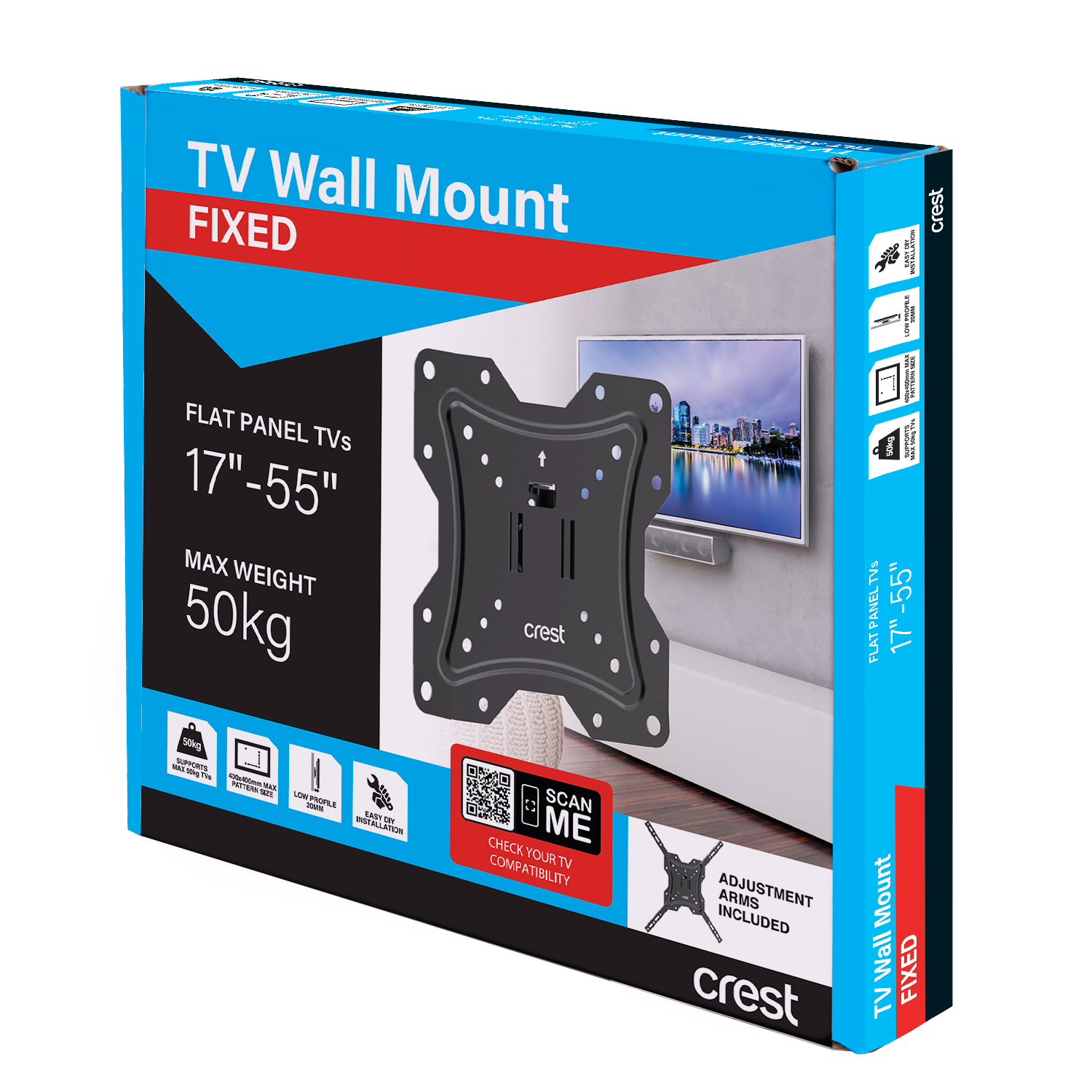 Fixed TV Wall Mount - 17" -  55"