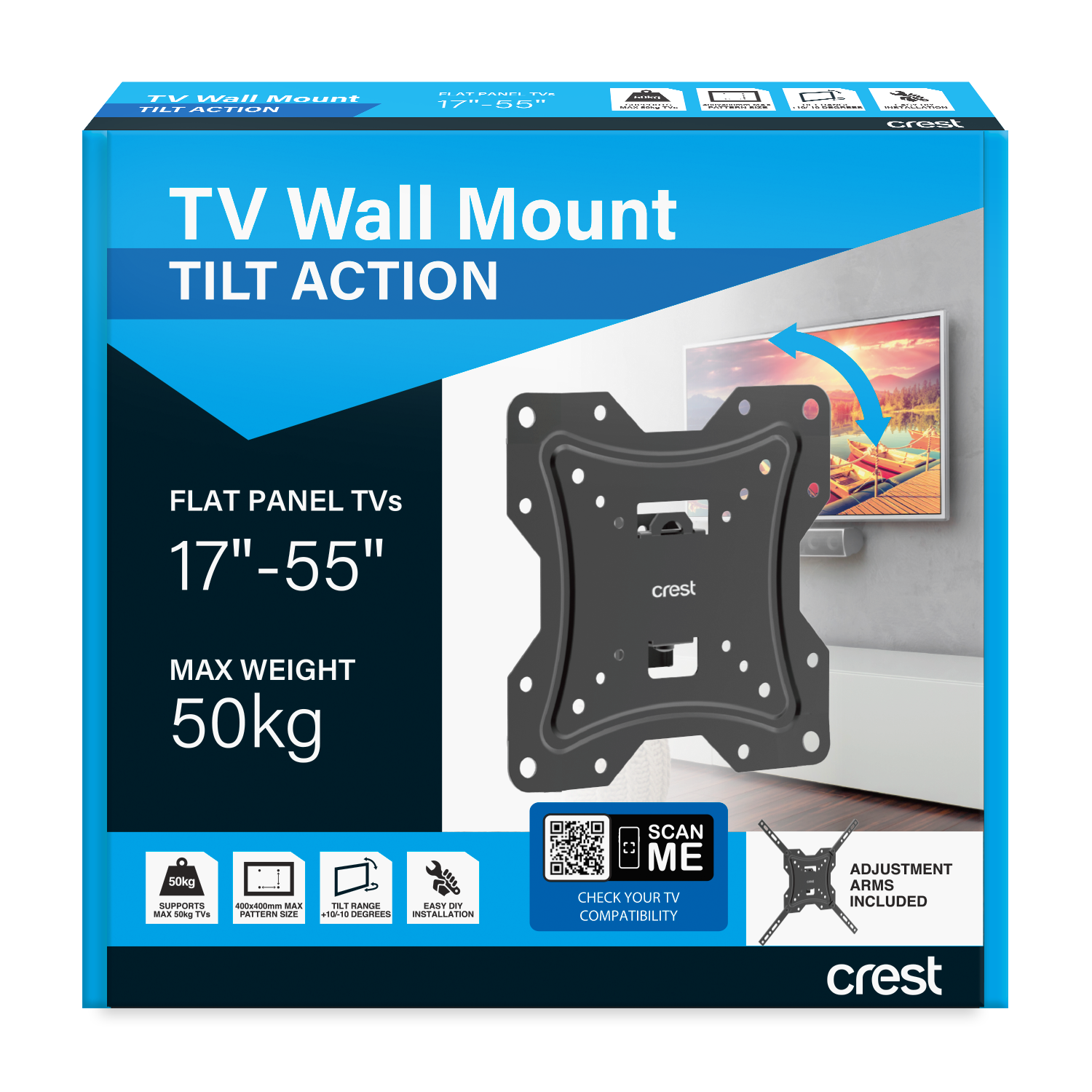 Tilt Motion TV Wall Mount - 17" - 55"