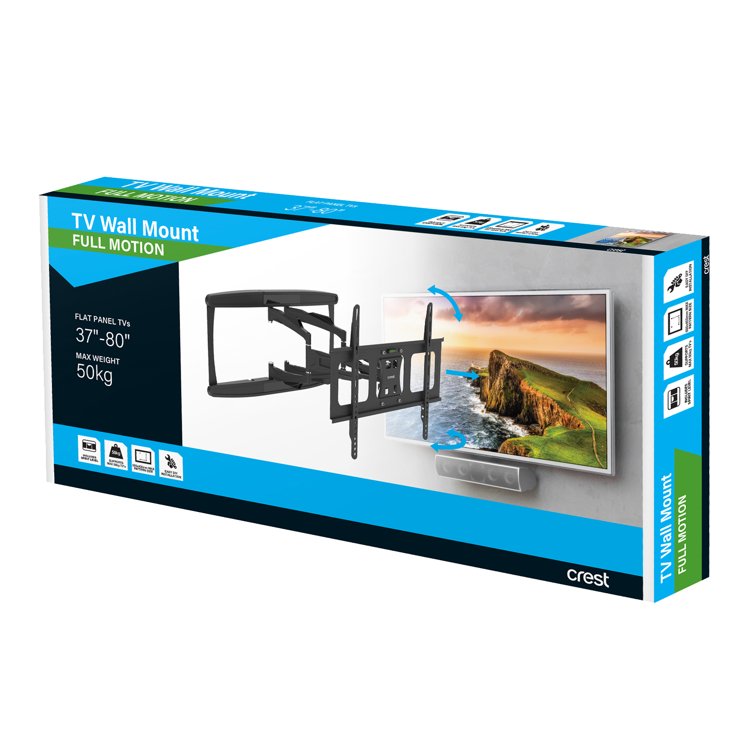 Full Motion TV Wall Mount - 37" - 80"