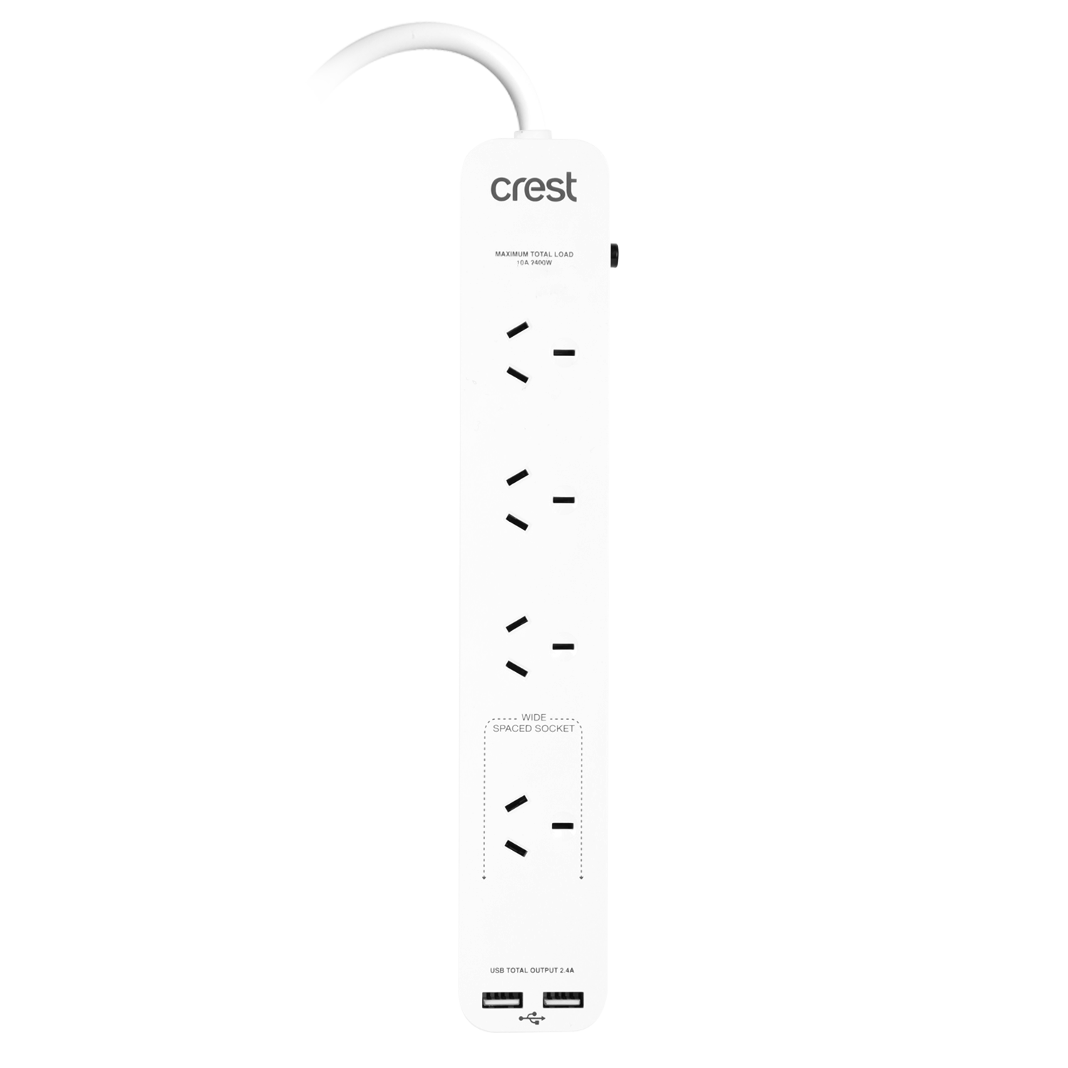 Power Board 4 Socket 2 USB Outlets