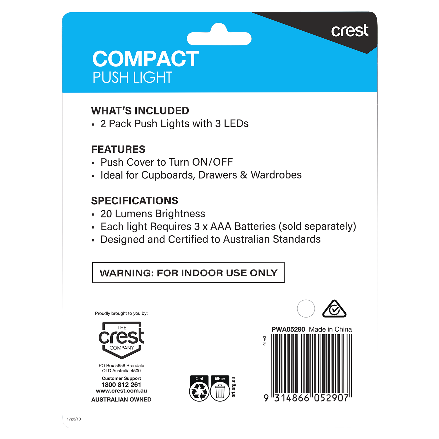 Compact Push Lights 2 Pack