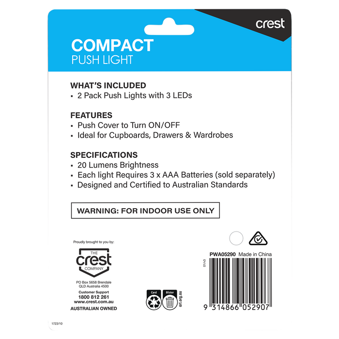 Compact Push Lights 2 Pack