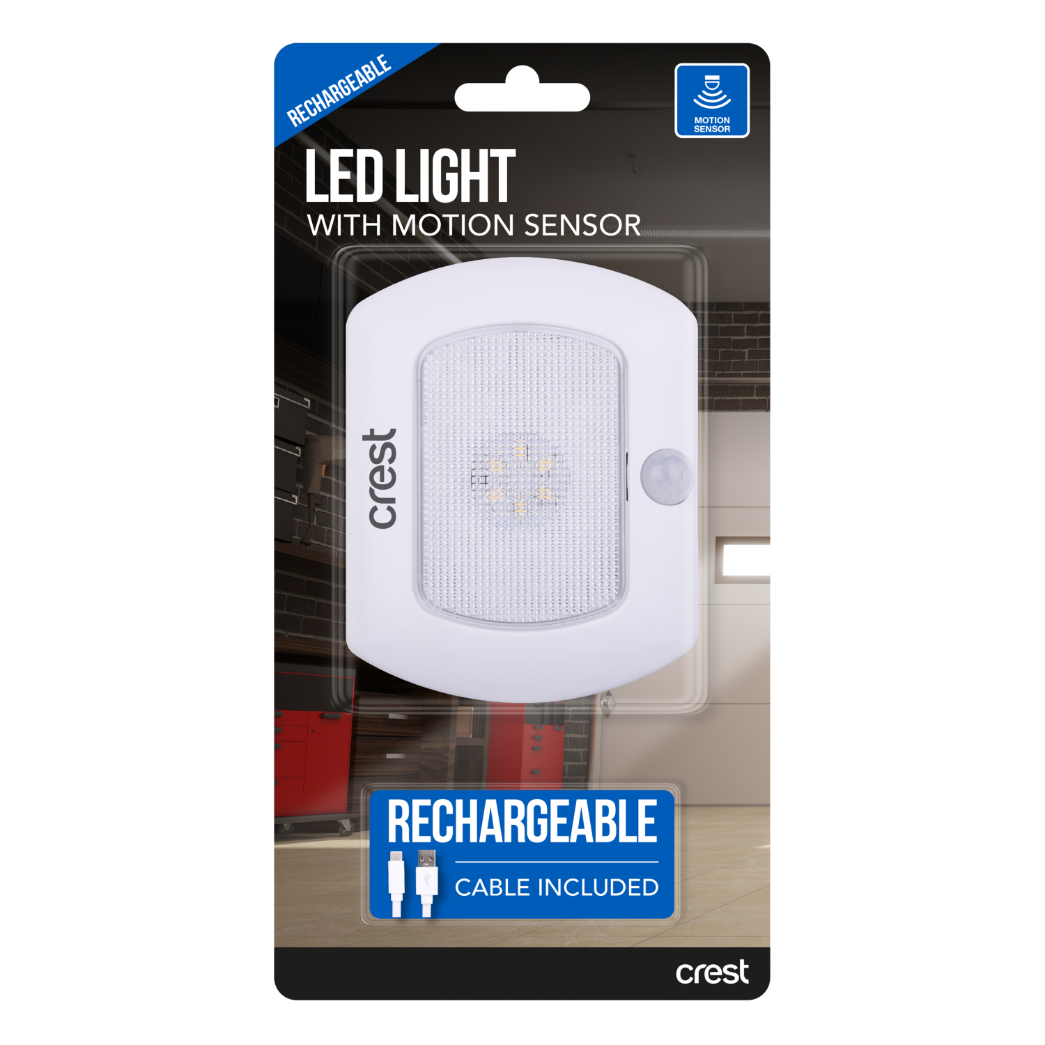Rechargeable LED Light Compact with Motion Sensor