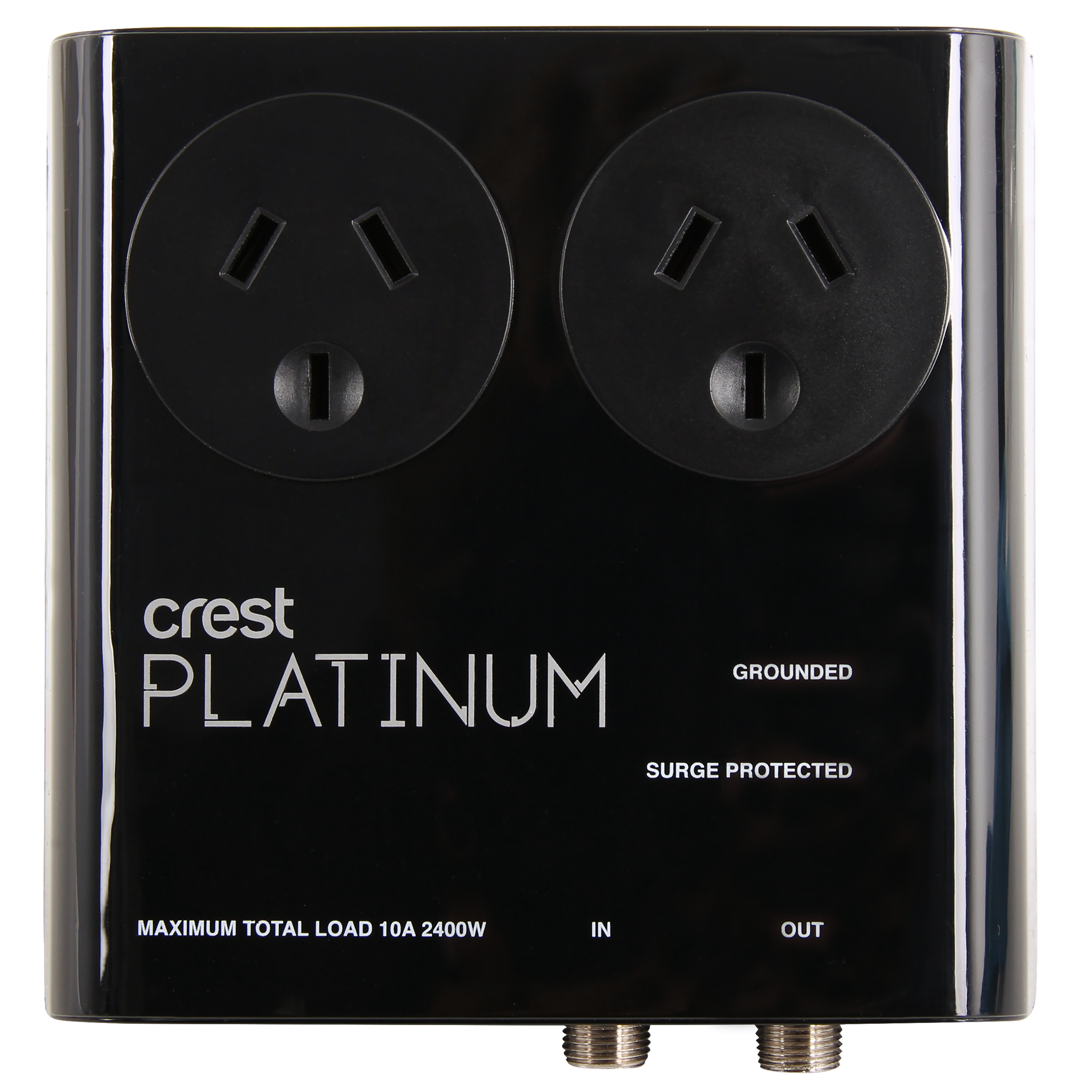 Platinum Surge Protector 2 Socket Plus Coax