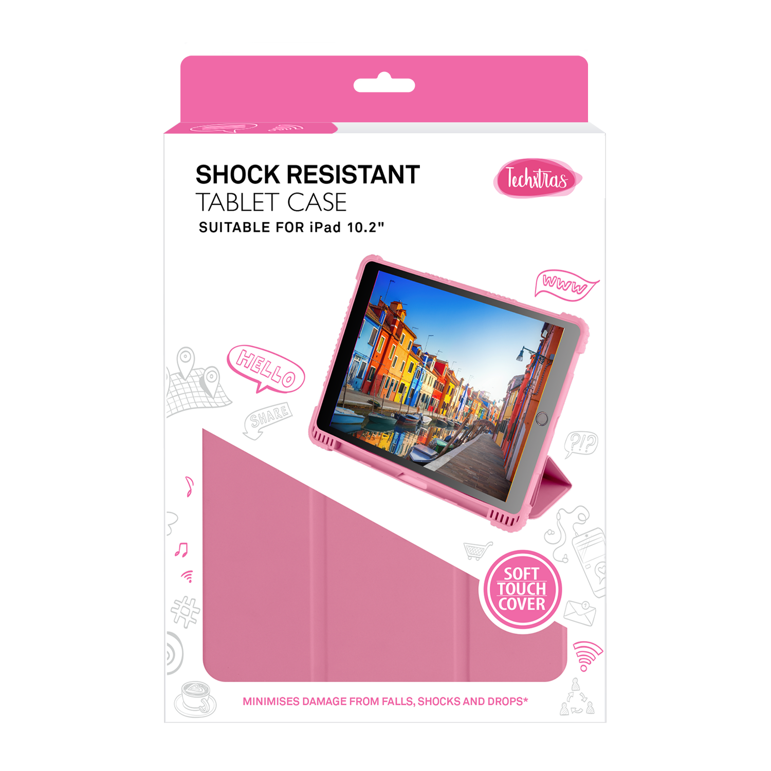 TechXtras Shock Absorbent 10.2" Tablet Case - Pink