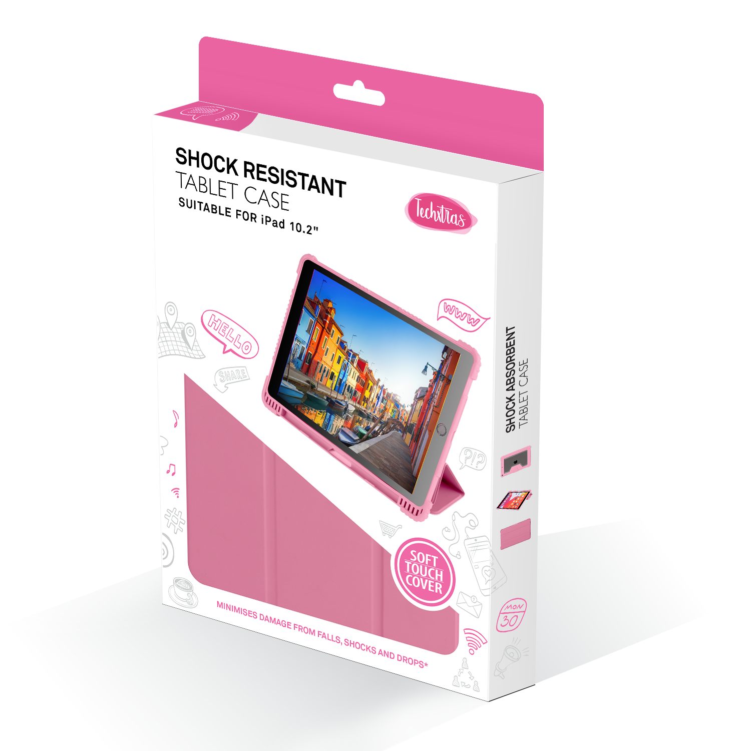 TechXtras Shock Absorbent 10.2" Tablet Case - Pink