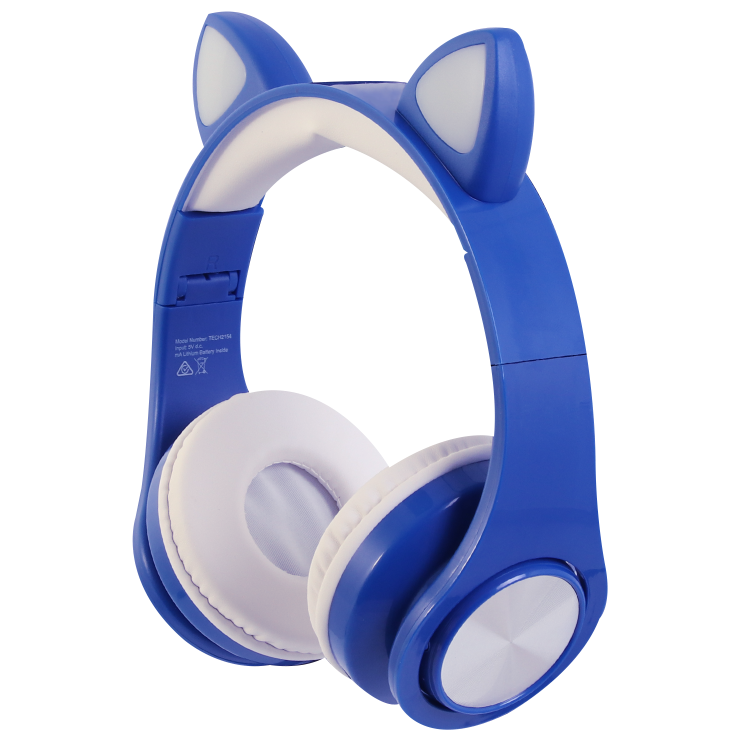 TechXtras Bluetooth Cat Ears Headphones - Blue